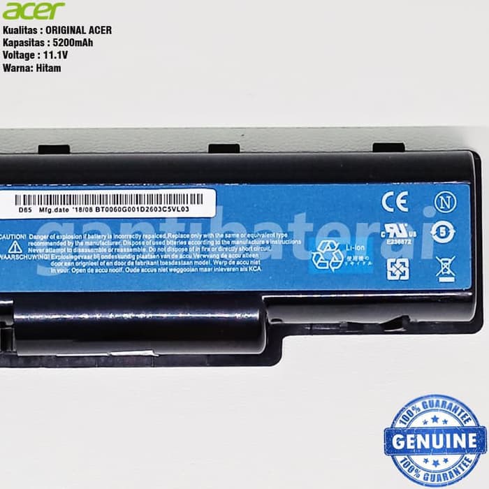 Baterai batre Batu Battery LAptop Acer Aspire AS07A31 AS07A32 AS07A41  AS07A42 AS07A51 4736 4736Z 4736G 4740 4310 4520 4710 4720 4730 4920 4930  2930 4530 5889 4530 5350 4530 5627 4730 4947 4730 4516 4720ZG 4715Z 5335  5735 5735Z 4540 4540G 5542G AS07A41 &hellip;