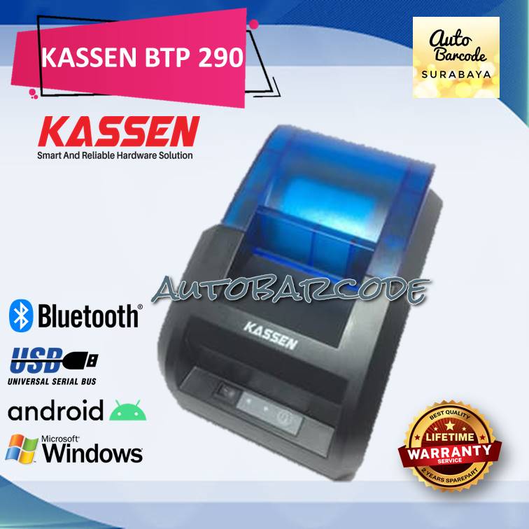 PRINTER BLUETOOTH KASIR THERMAL 58MM KASSEN BTP290 BTP299 SUPPORT QASIR PAYFAZZ BRILINK