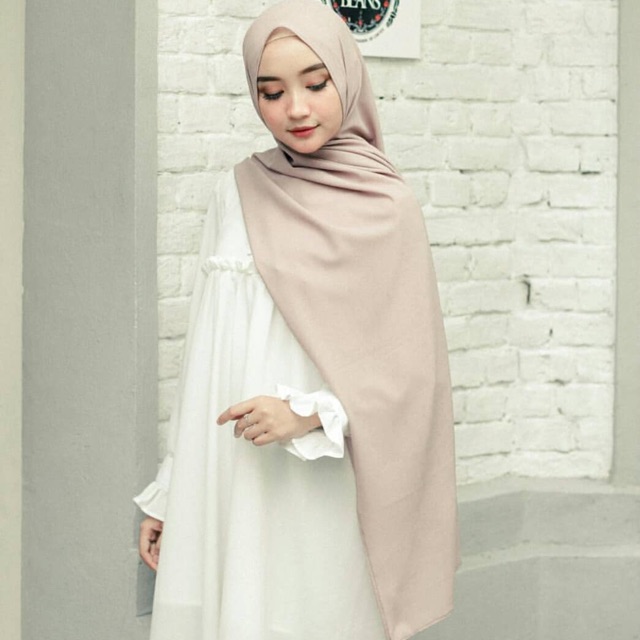 Jilbab Pashmina Diamond Warna Cream Jilbab Gucci