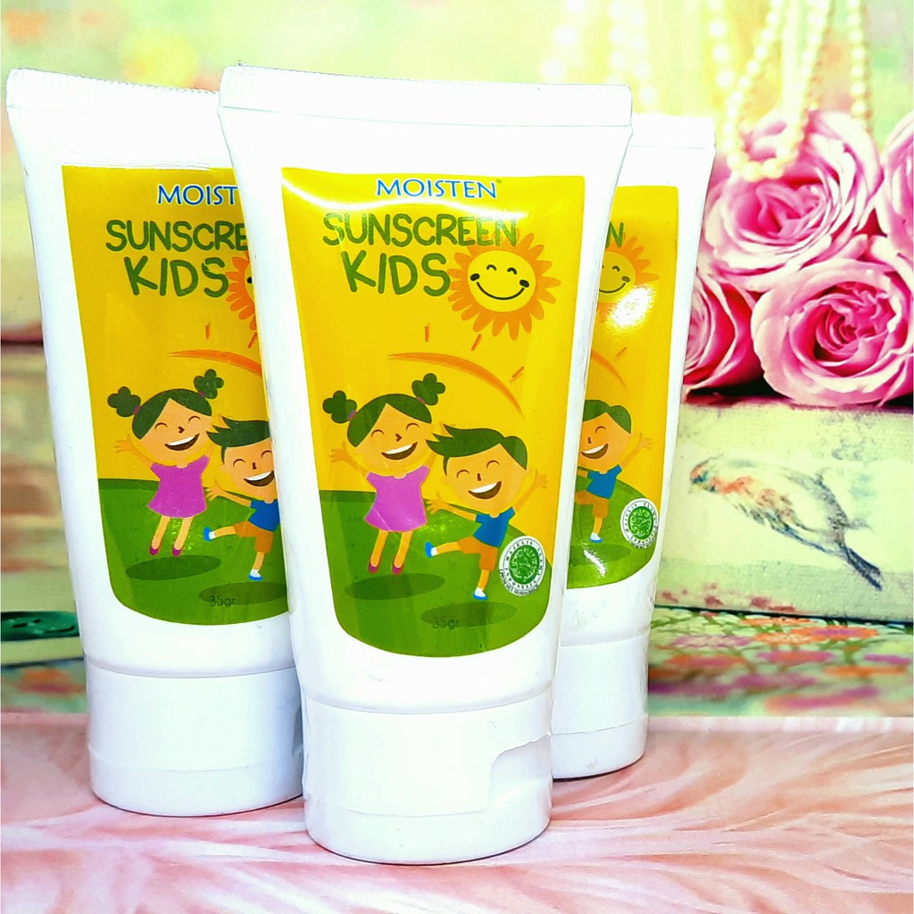 Jual Moisten Sunscreen Kids 35 gram Tabir Surya Anak SPF 30 Lindungi