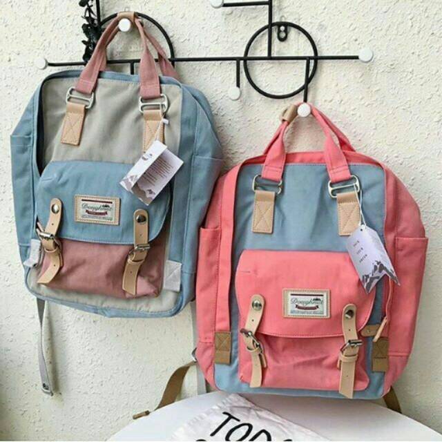 Doughnut macaroon backpack large and mini grade ori CxIxS dan light blue x peach Shopee Indonesia