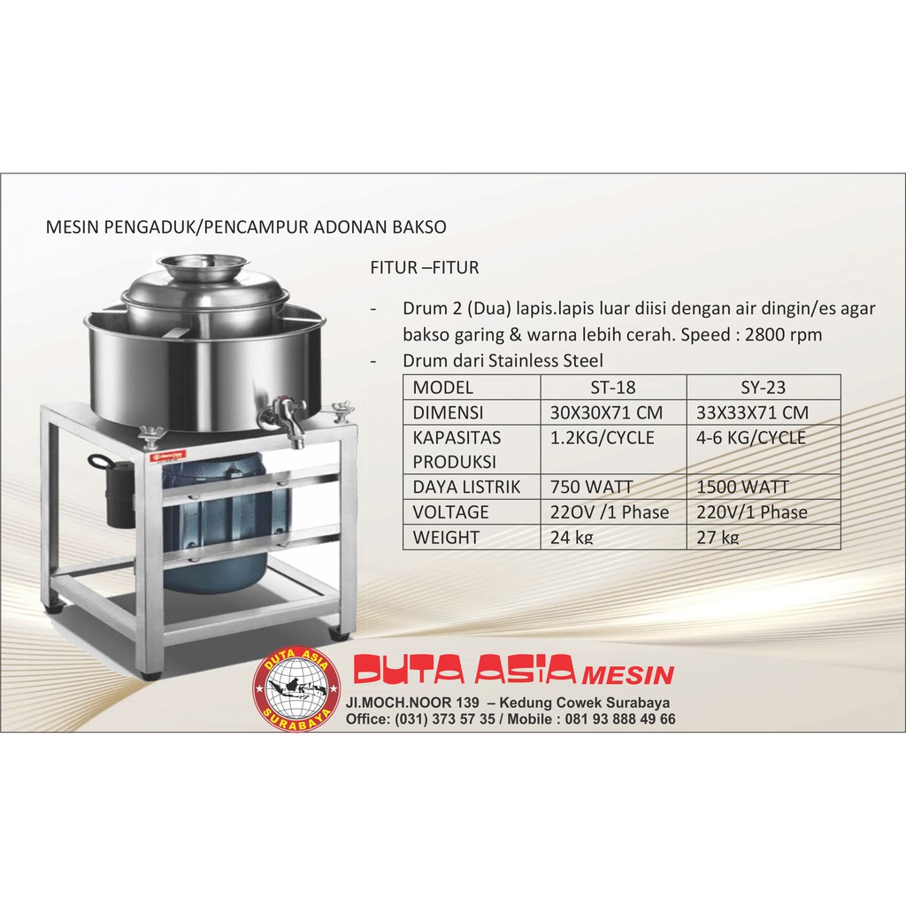 MESIN PENGADUK/ MENCAMPUR ADONAN BAKSO Shopee Indonesia