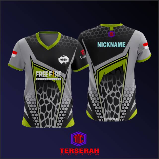 Baju game free fire custom jersey gratis ganti nama dan