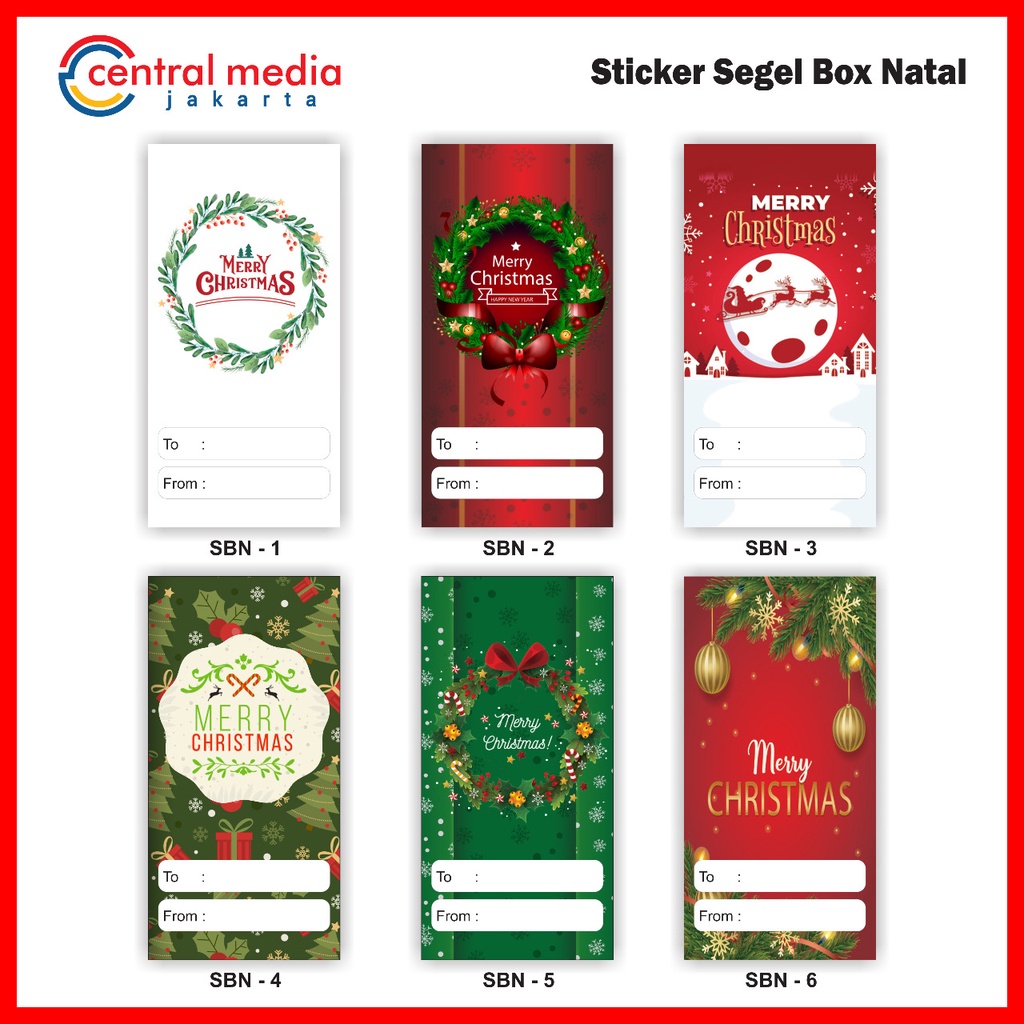 Jual Sticker Segel Box Natal 15 pcs Hampers Stiker Label Dus Christmas