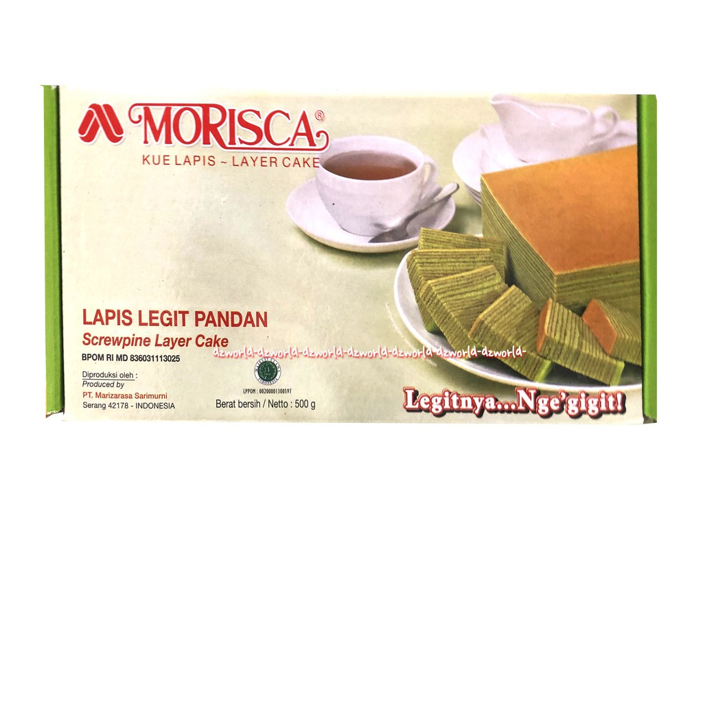Jual Morisca Kue Lapis Legit Pandan 500gr Layer Cake Makanan Kue Siap