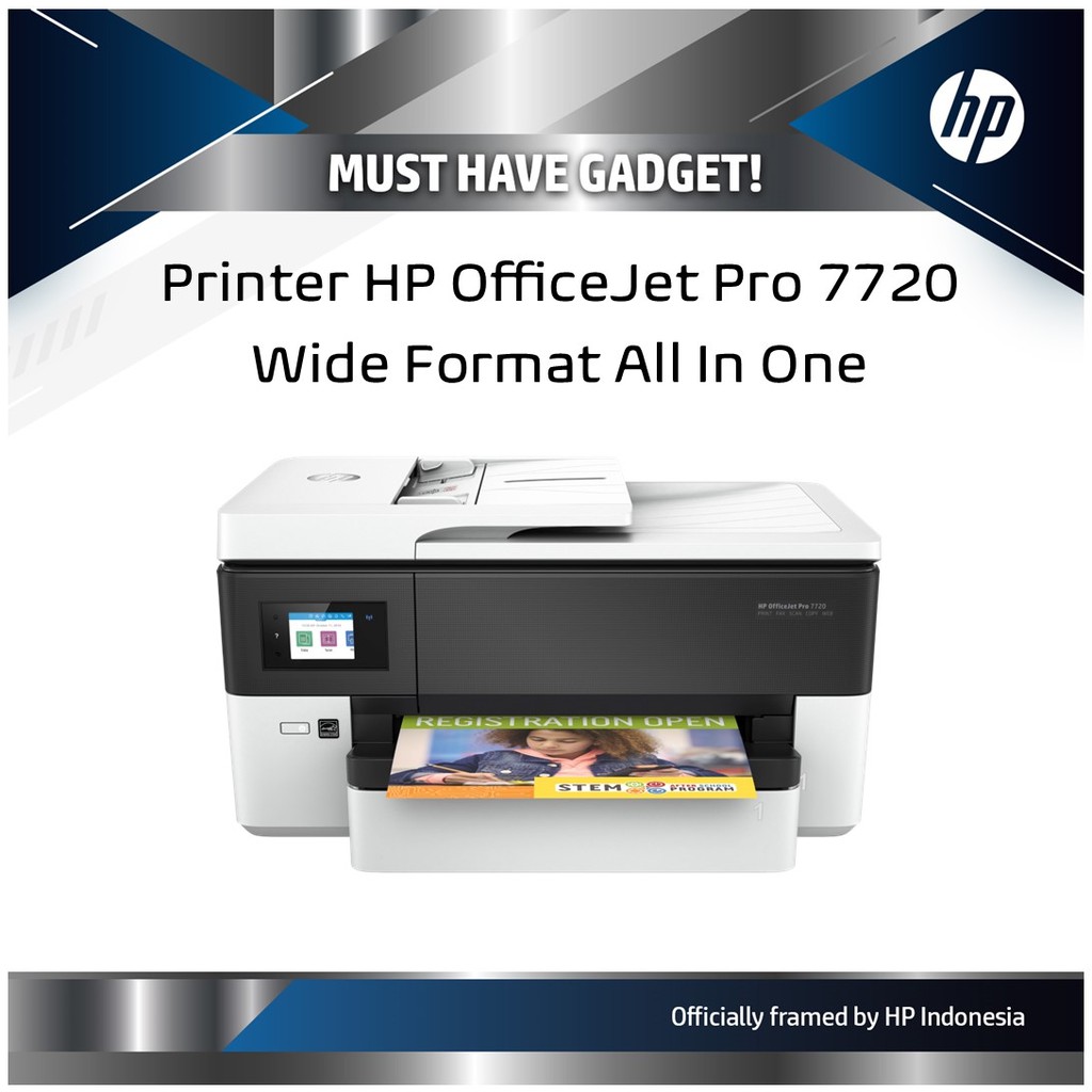 Jual Printer Hp Officejet Pro 7720 Oj7720 A3 Print Scan Copy Fax Wifi Lan Adf Bisa Scan Copy F4 - Legal | Shopee Indonesia