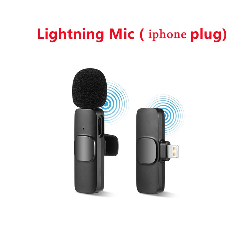 Jual Wireless Lapel Microphone Lavalier Mic For Youtube Facebook Live Stream Tiktok Video Recording Vlog For Android Phone Iphone | Shopee Indonesia