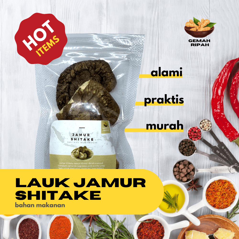 Jual Jamur Shitake Kering Hitam Premium Jamur Enoki Halal Jamur Shitake