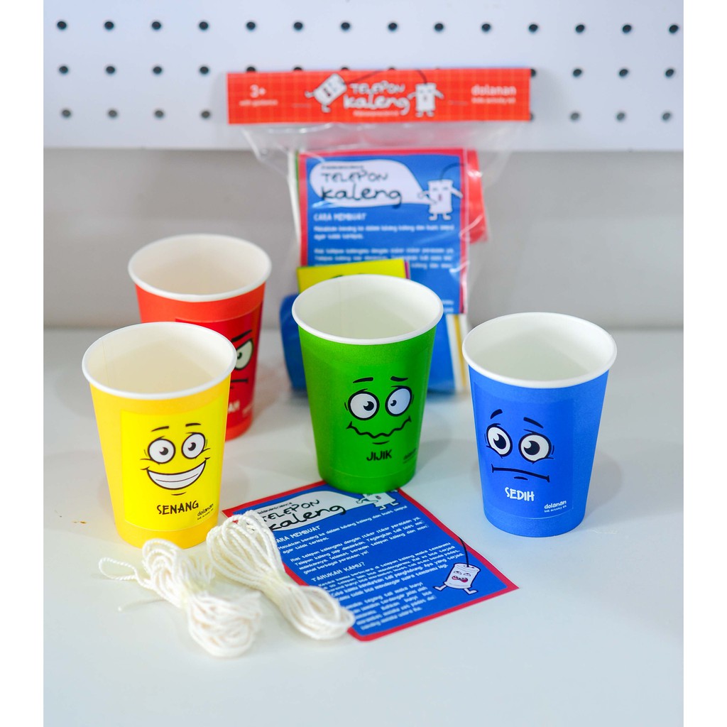 Jual Telepon Kaleng Emoticon Mainan Diy Anak-Anak | Shopee Indonesia