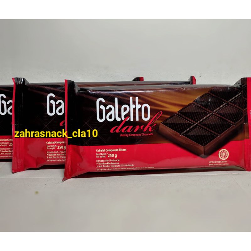 Jual Coklat Batangan Galetto Dark 250Gr | Shopee Indonesia