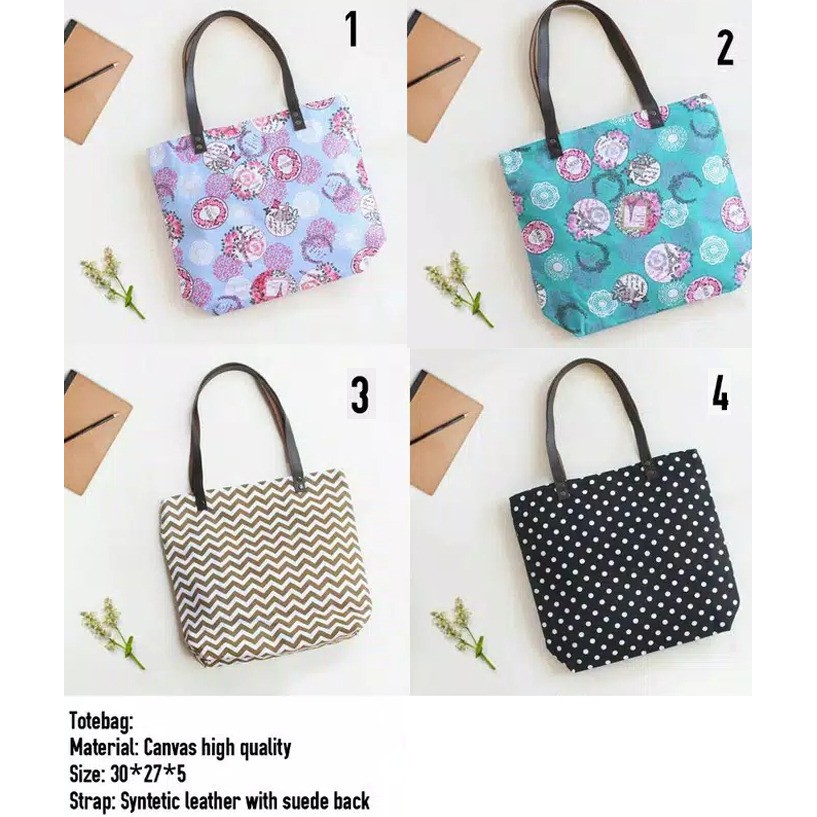 Tas Wanita Tote Bag Canvas Cantik,Tas Kuliah Hang Out