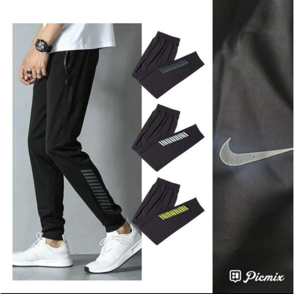 CELANA PANJANG NIKE SPEED BLACK LIST WHITE GREY GO GRADE