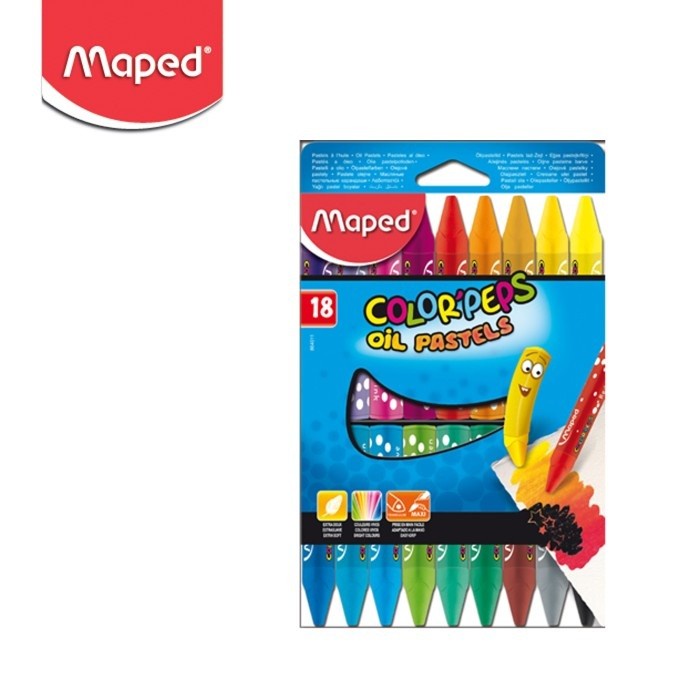 Jual Maped Crayon Oil Pastel 18' Cardboard Shopee Indonesia