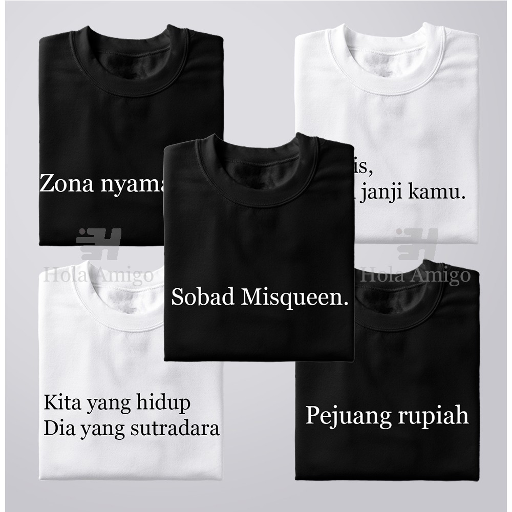 Custom Kaos Kata / Kaos Kata / Kaos Kata Kata / Kaos Tulisan / Custom
