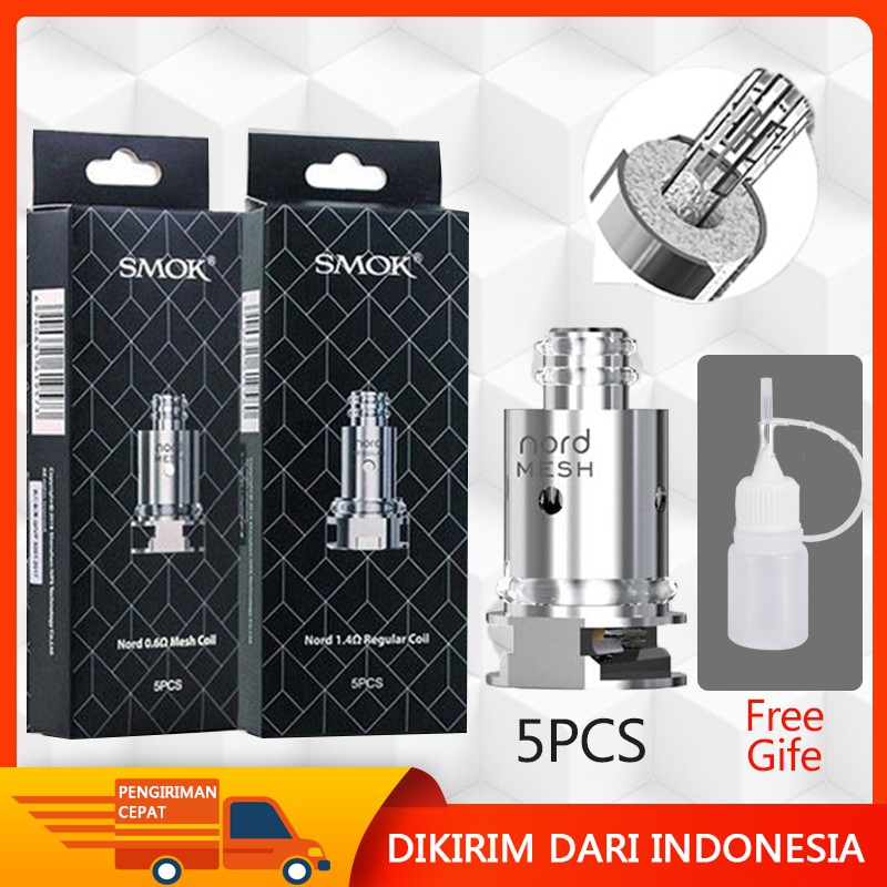 5Pcs Set SMOK Pod Nord Pengganti Occ Coil 0.6/1.4ohm untuk Vape