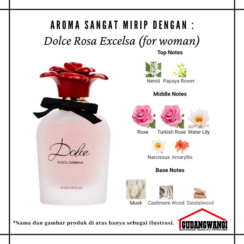 Jual (Dupe) Dolce Rosa Excelsa For Woman - Parfum Super Gudang Wangi | Shopee Indonesia