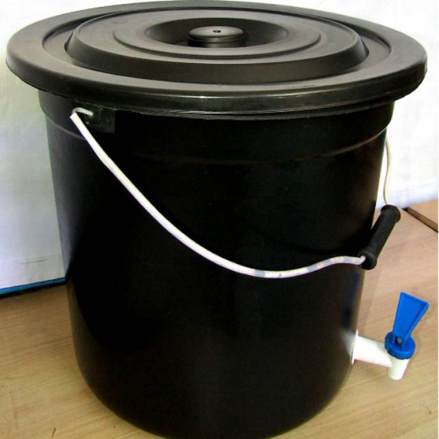 Ember Kran Cuci tangan/Ember Kran/Ember Berkran/Ember Cuci Virus di tangan 24 liter Black