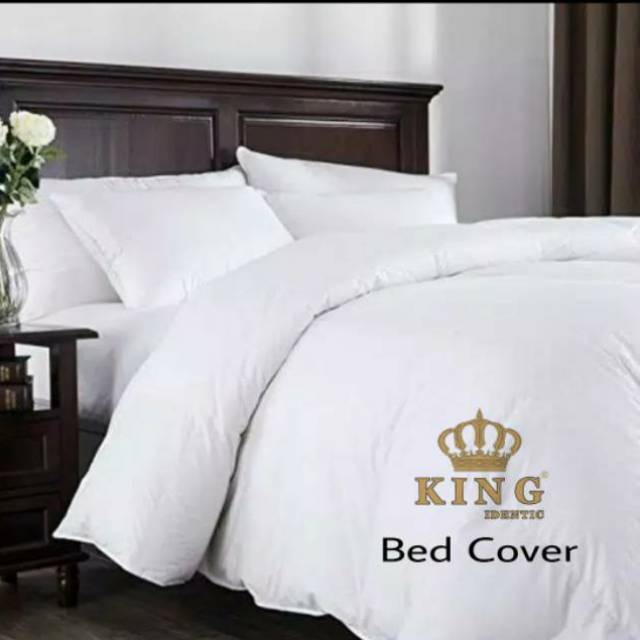 Jual King Identic Bed Cover SINGLE / Inner Bed Cover POLOS Tanpa Sprei READY STOCK Indonesia