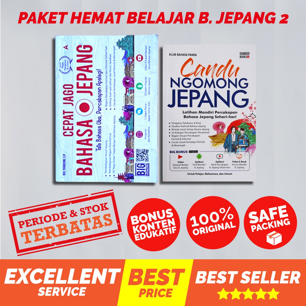 Buku BELAJAR BAHASA JEPANGPAKET HEMAT BAHASA JEPANG 2