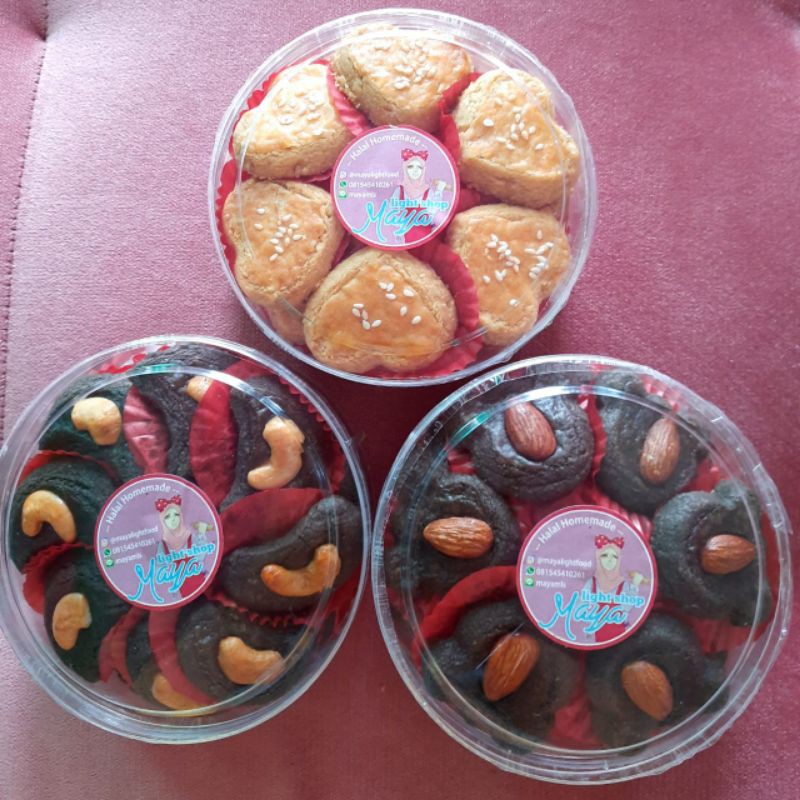 Kue kacang coklat mete almond kue kering kacang tanah peanut cookies