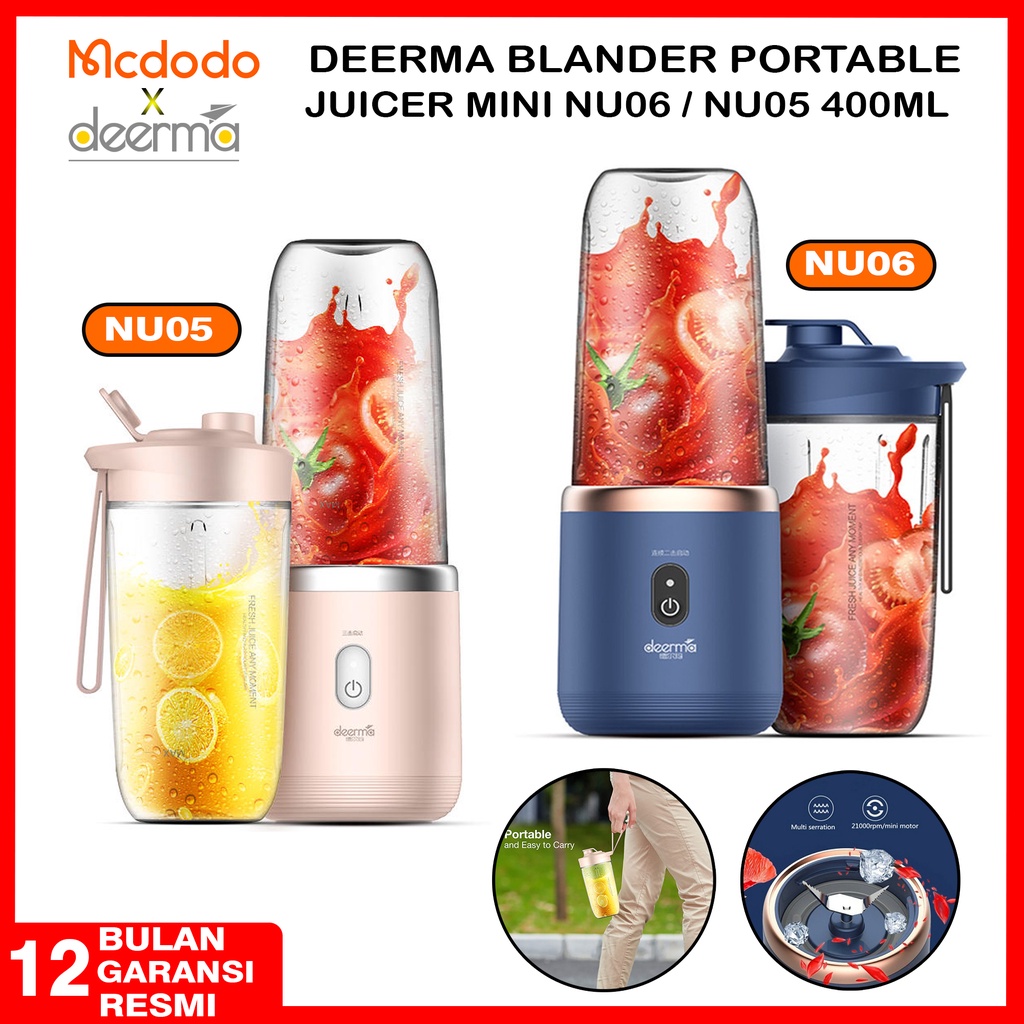 Jual DEERMA Blender Electric Mini Portable Juicer Mixer 400ML NU05NU06