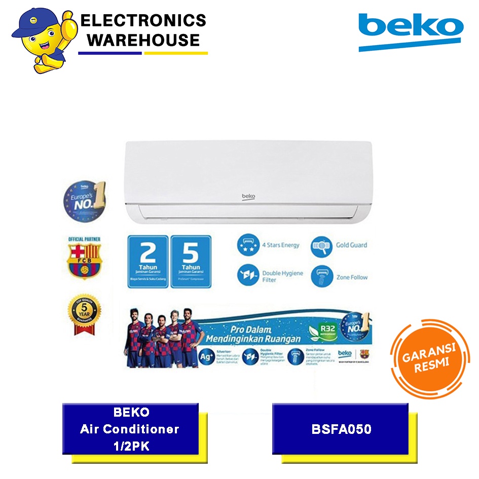 Jual Beko AC 1/2 PK BSFSA050 BSFSA 050 + Instalasi Shopee Indonesia