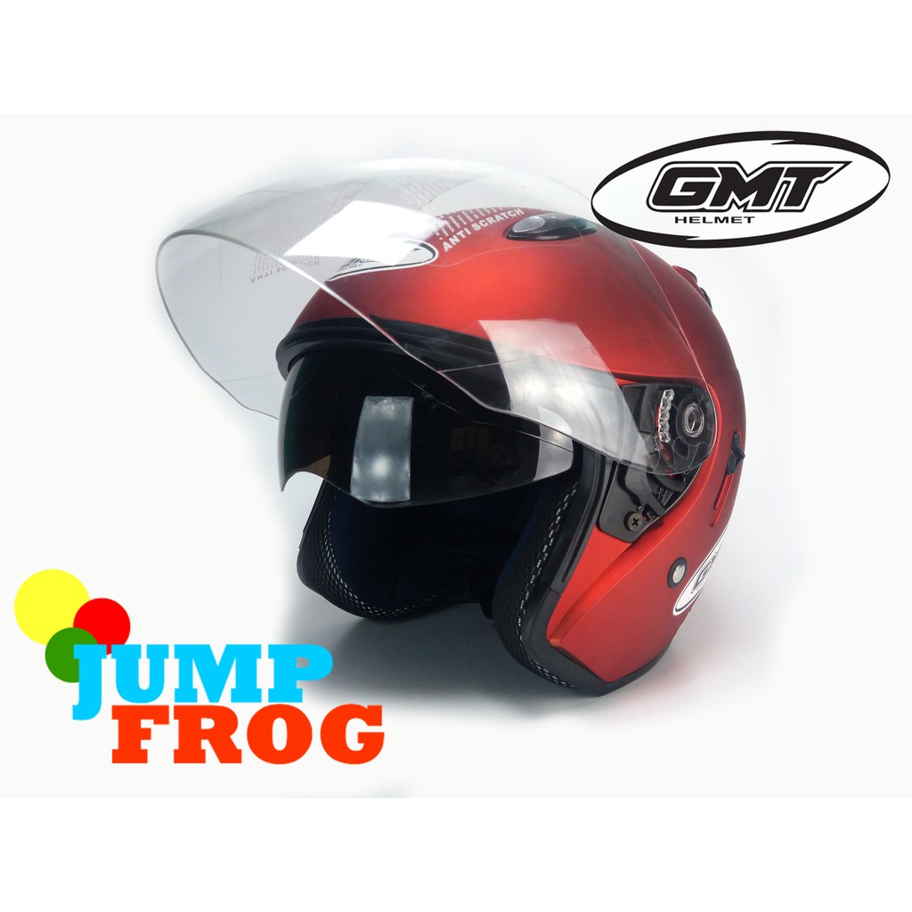 Jual HELM Centro SNI Helm GMT Divo Solid Double Visor Warna Merah Doff