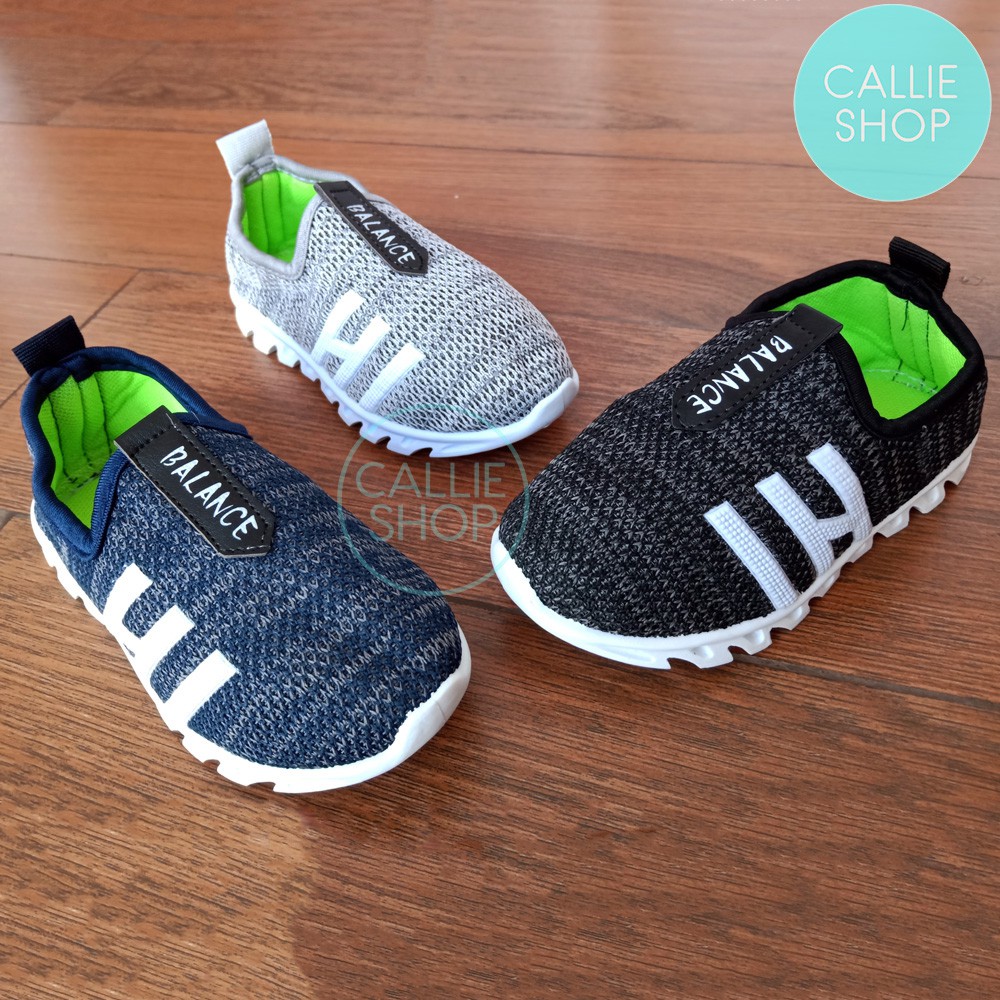 BEST SELLER TERMURAH Sepatu Anak Slip On Sporty Balance Import Sol