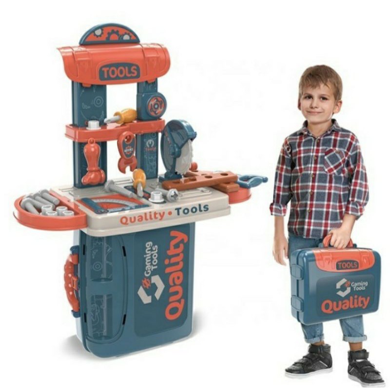 Jual Mainan Edukasi Anak Mainan Tukang Tukangan Workbench Koper Tool Laki Laki Cowok 2 3 4 5 6 7 Tahun Tk | Shopee Indonesia