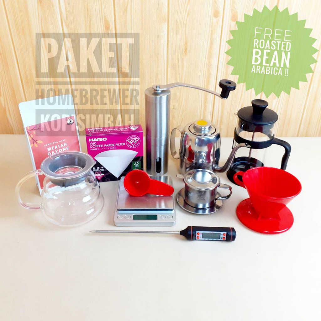 Paket Hemat Home Brewer, Alat Seduh Kopi Manual Brew V60 Coffee Maker Shopee Indonesia