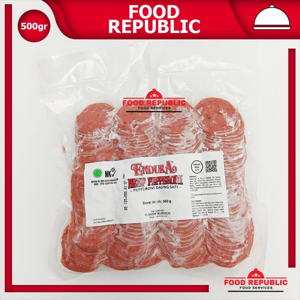 Jual PEPPERONI BEEF / DAGING SAPI PEPERONI 500 GR HALAL TOPPING PIZZA