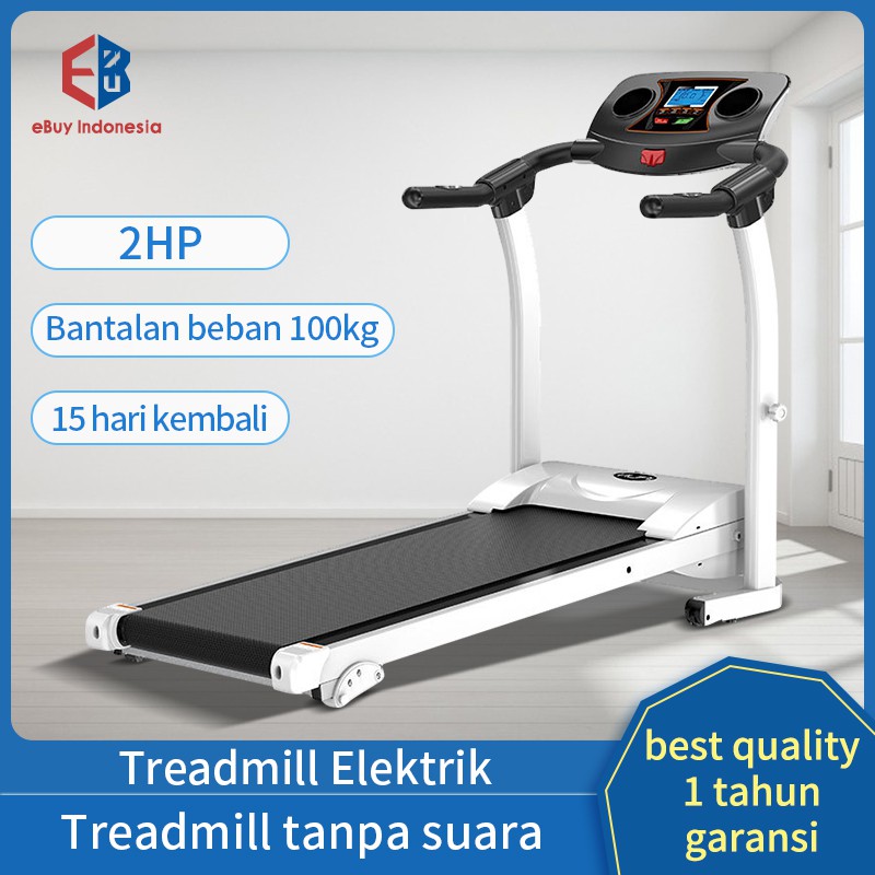 eBuy Treadmill Elektrik Tredmil Listrik 2.0 HP Mesin Alat Lari Olahraga Gym Fitness Cardio 0423