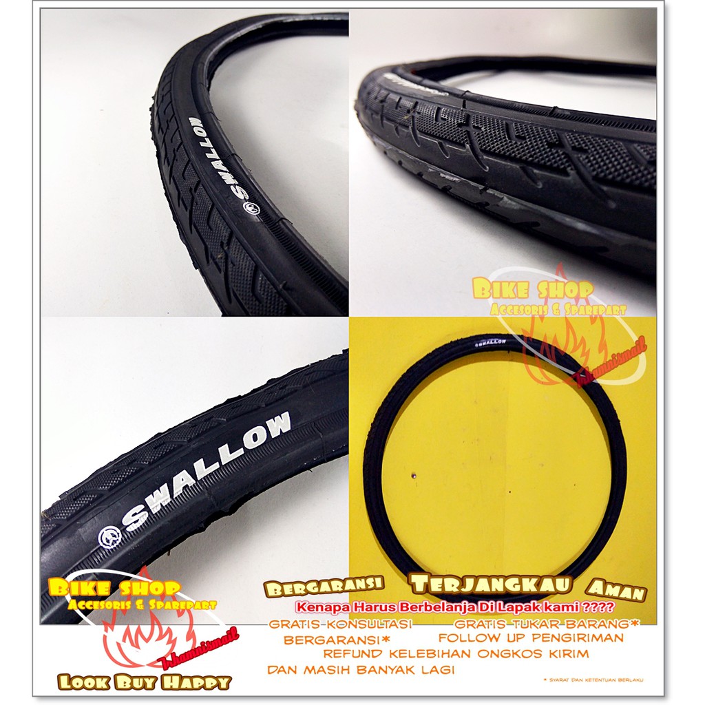 Jual Ban Luar Tipis Aspal Sepeda Dewasa Mtb Swallow 26 X 1.15 Road | Shopee Indonesia