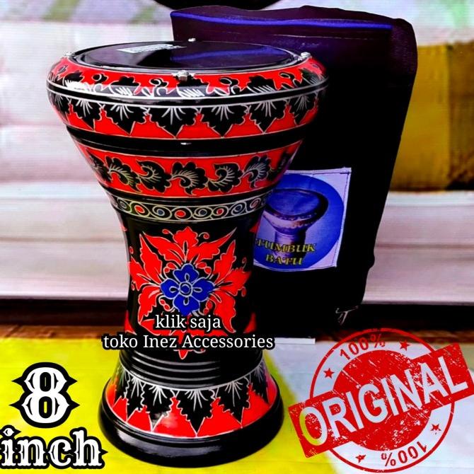 Jual HARGA TERBAIK!!! Dumbuk Atau Darbuka Kayu 8 inch Hitam Merah Power