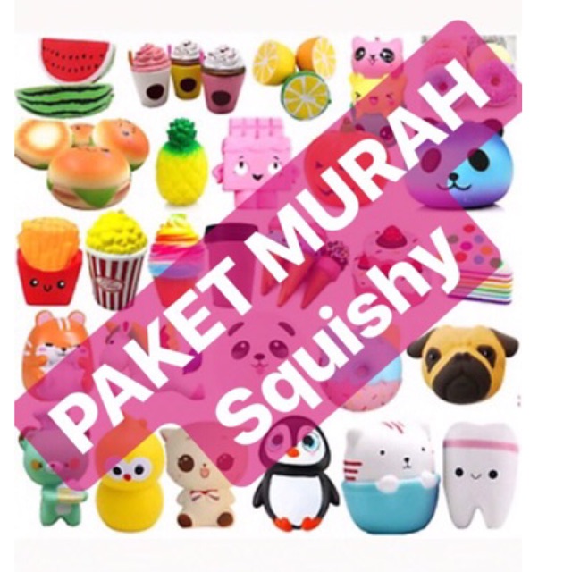 Jual Mainan Anak Squishy Paket Isi 5 Macam Squishy Slow Rising Murah Termiring | Shopee Indonesia