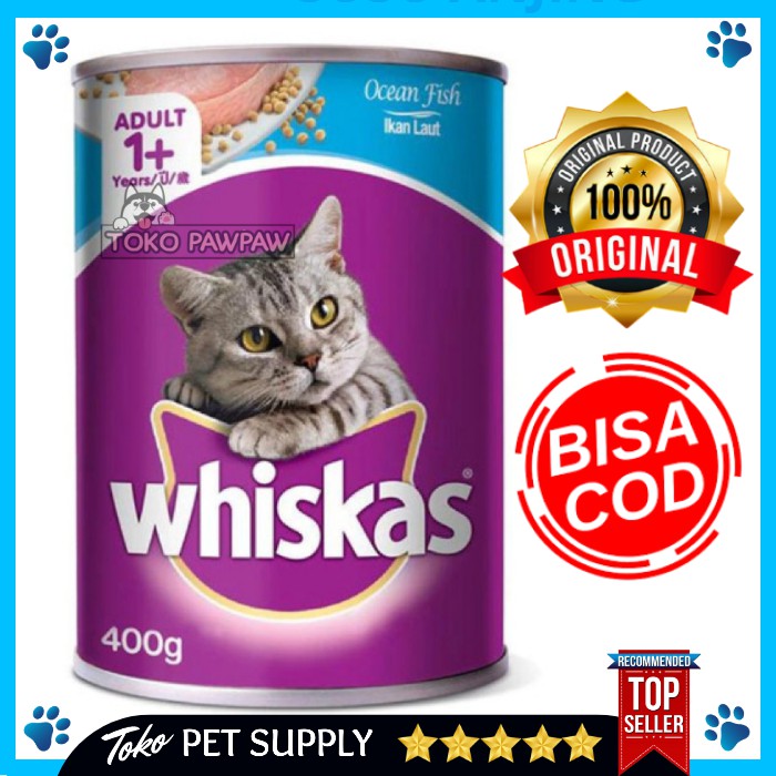 Jual Makanan Kucing Basah Whiskas Ocean Fish Can 400gr Whiskas Basah