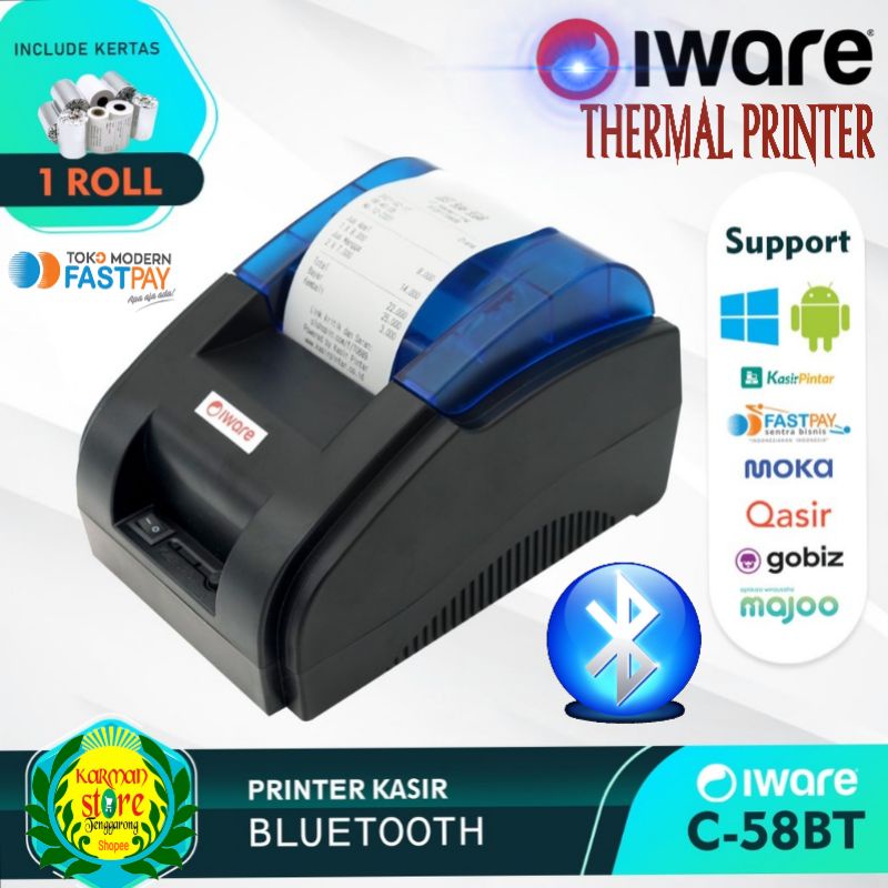 Jual PRINTER MINI BLUETOOTH QPOS/IWARE RJ11 Shopee Indonesia