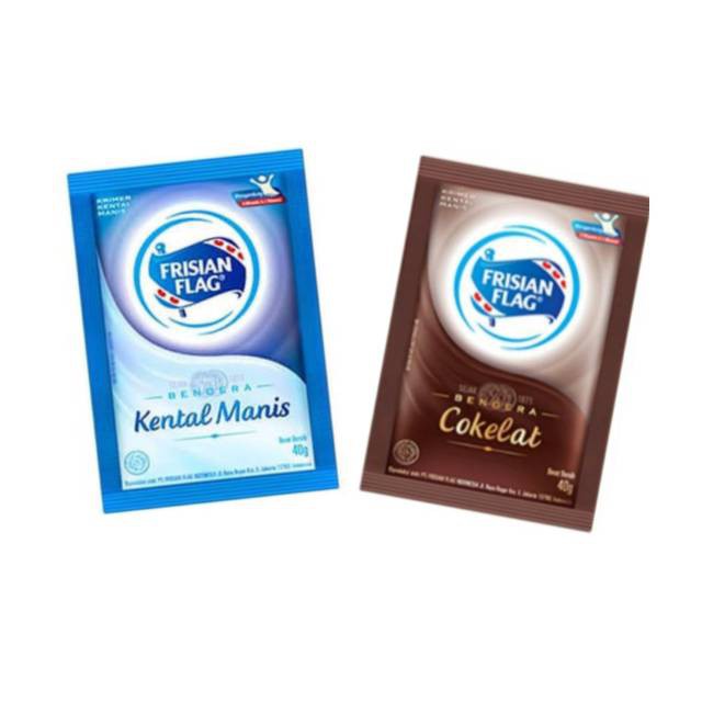 Jual Susu FRISIAN FLAG Sachet Putih & Coklat / Susu Bendera Kental