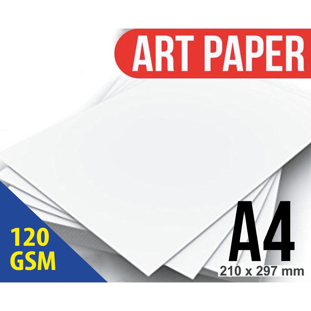Jual Kertas Art Paper 120 gram ukuran A4 / Art Glossy Paper 120 GSM A4