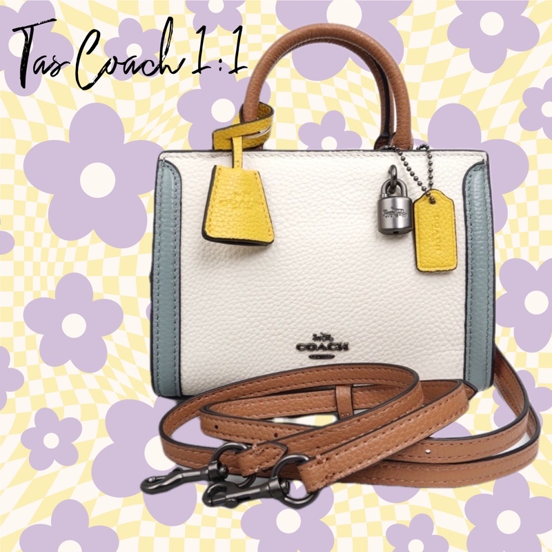 Jual [COD] Tas Coach micro zoe crossbody colorblock mini murah import