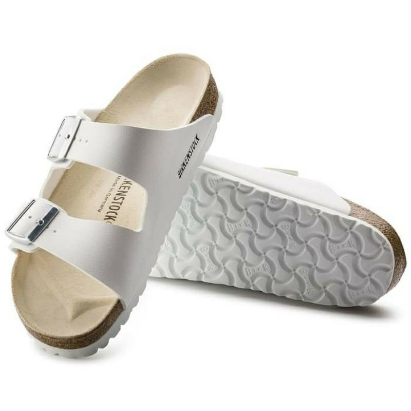 Jual Birkenstock Arizona White Sandal | Shopee Indonesia
