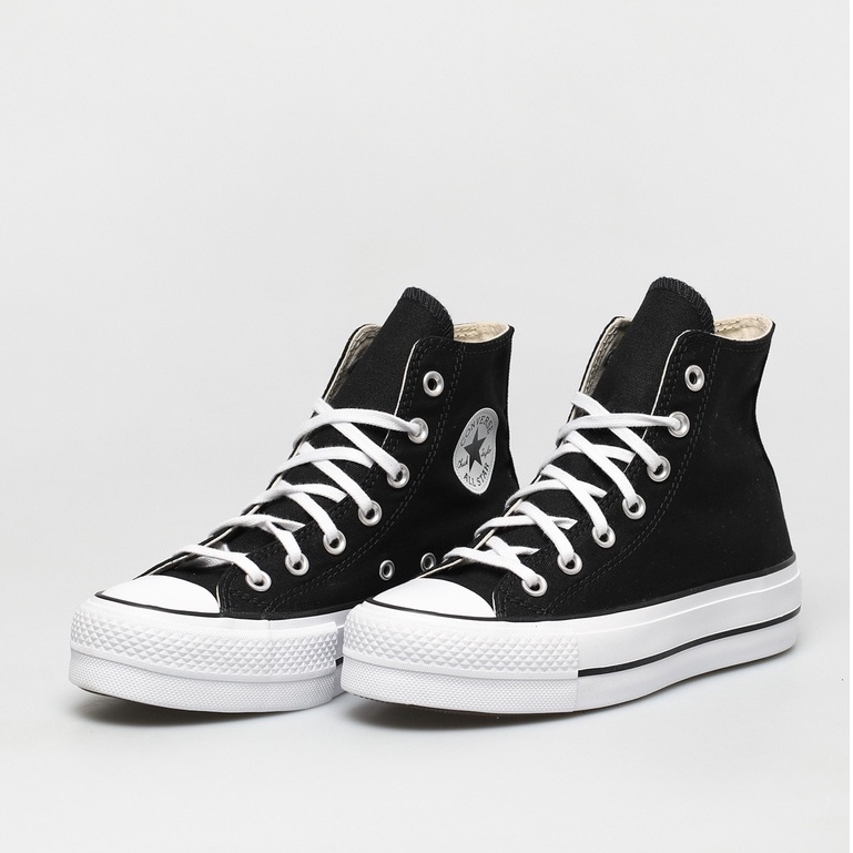 Jual Sepatu Converse Platform Chuck Taylor All Star Lift Hi Black White Original Unisex Sneaker | Shopee Indonesia