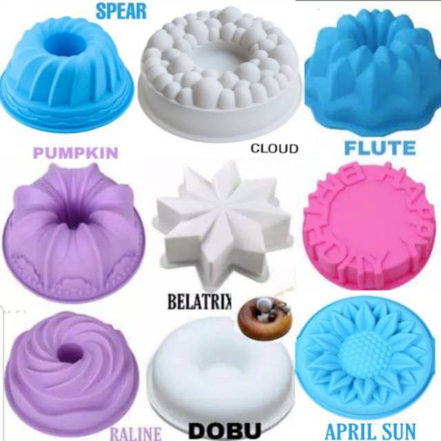 DAPURMAMI Cetakan puding silikon ulang tahun Happy Birthday HBD Bunga