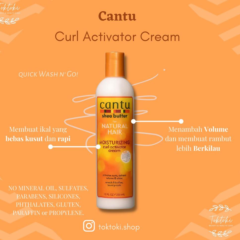 Jual [Kode 6777] Cantu Moisturizing Curl Activator Cream - Shea Butter (Untuk Rambut Keriting, Ikal Dan W Indonesia|Shopee Indonesia