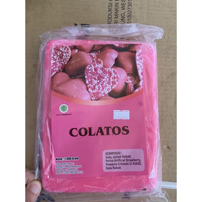 Jual Coklat Block Warna Pink Colatos Kemasan 1 Kg | Shopee Indonesia