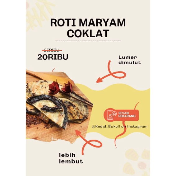 Jual Roti Maryam Coklat 1Pack Isi 5 | Shopee Indonesia