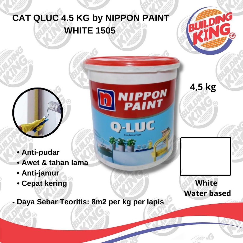 Jual Cat Tembok Nippon Paint Qluc Q Luc Putih White 1505 Galon 5 Kg