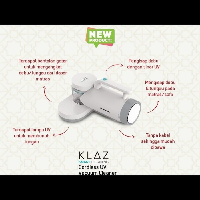 VACUUM CLEANER / Klaz Penghisap Debu & Pembasmi Tungau Uv Tanpa Kabel