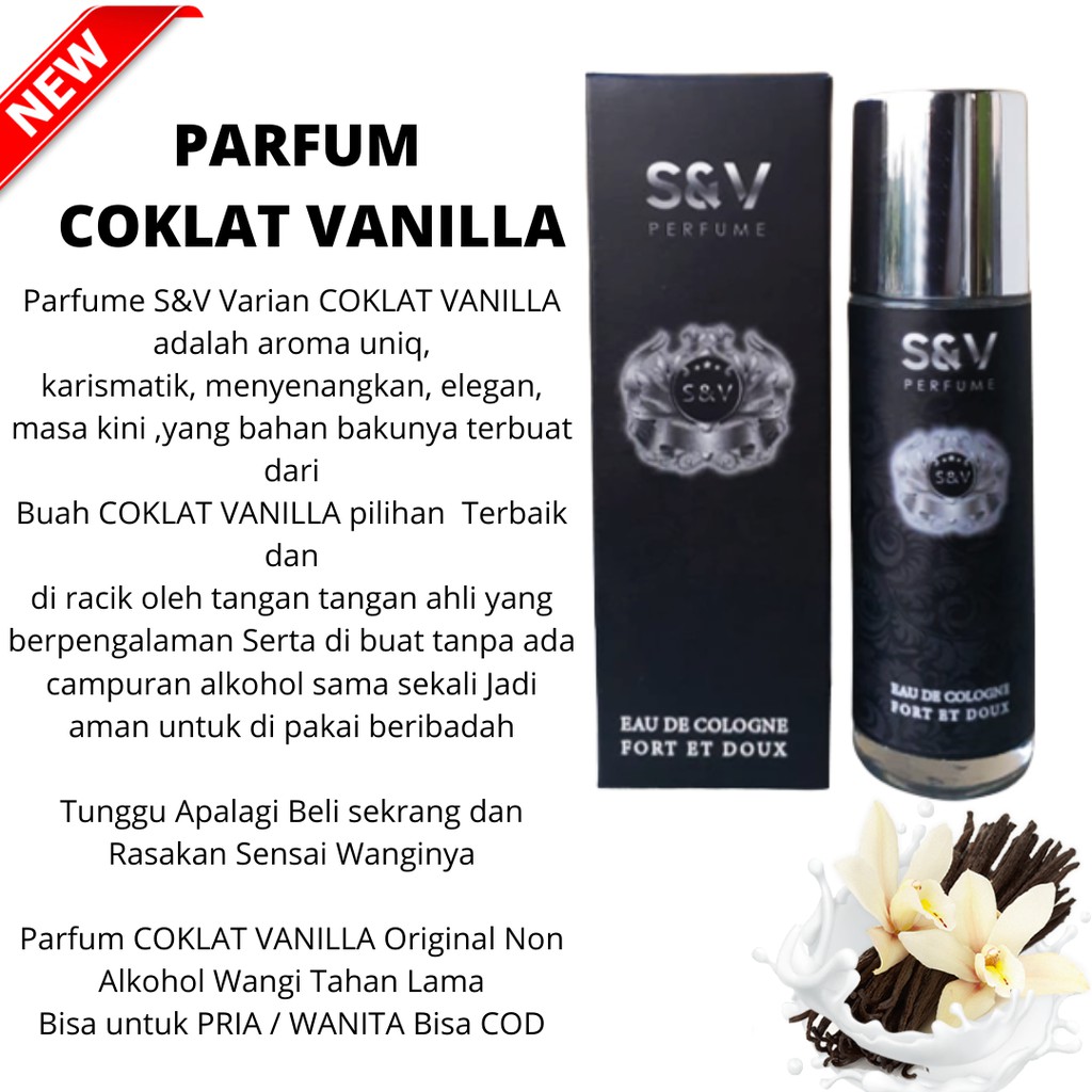 Jual Parfum Coklat Vanilla Original Non Alkohol Wangi Tahan Lama Bisa Cod | Shopee Indonesia