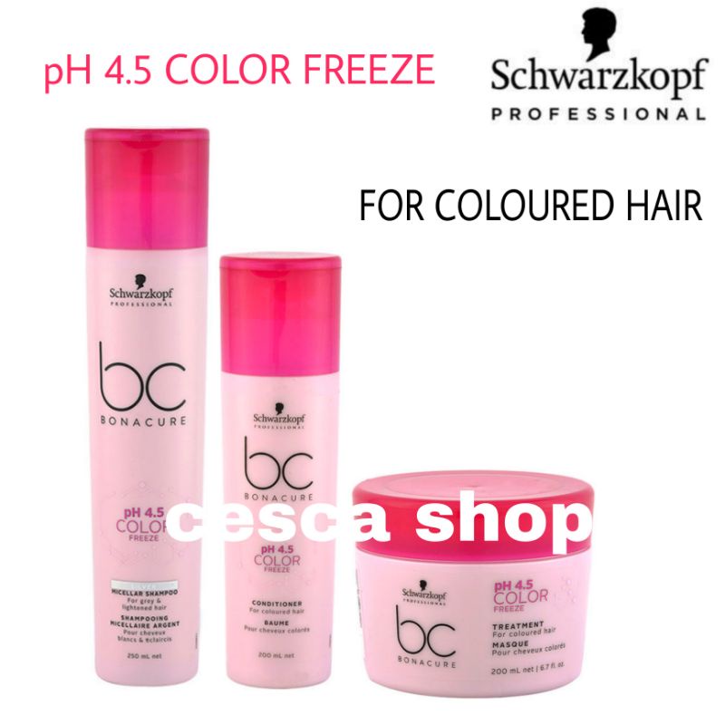 Jual Schwarzkopf Ph 4.5 Color Freeze Shampoo / Conditioner / Masker / Silver Shampo For Coloured Hair | Shopee Indonesia